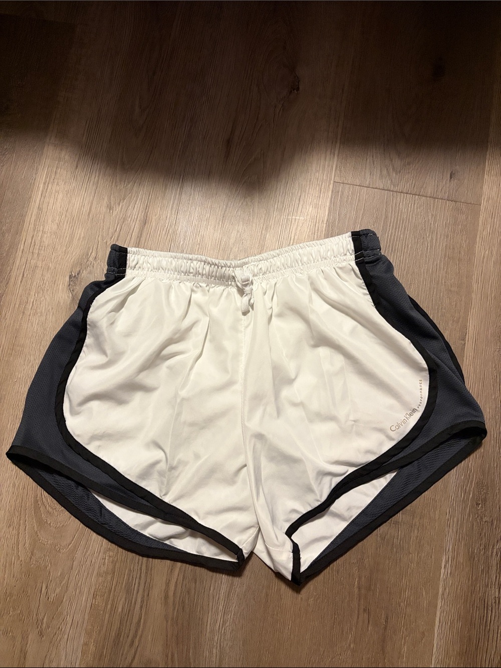 Calvin Klein Women's White & Black Running Shorts